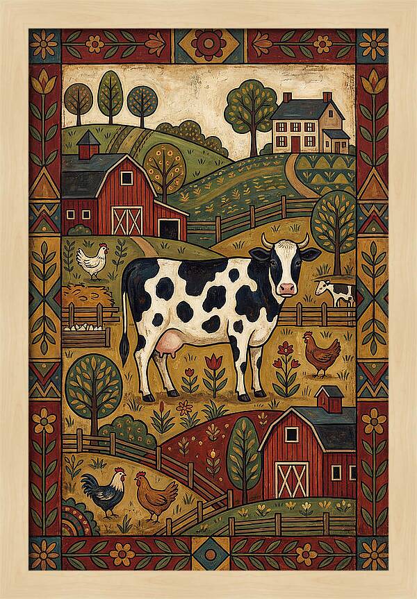 Cow Folk Landscape