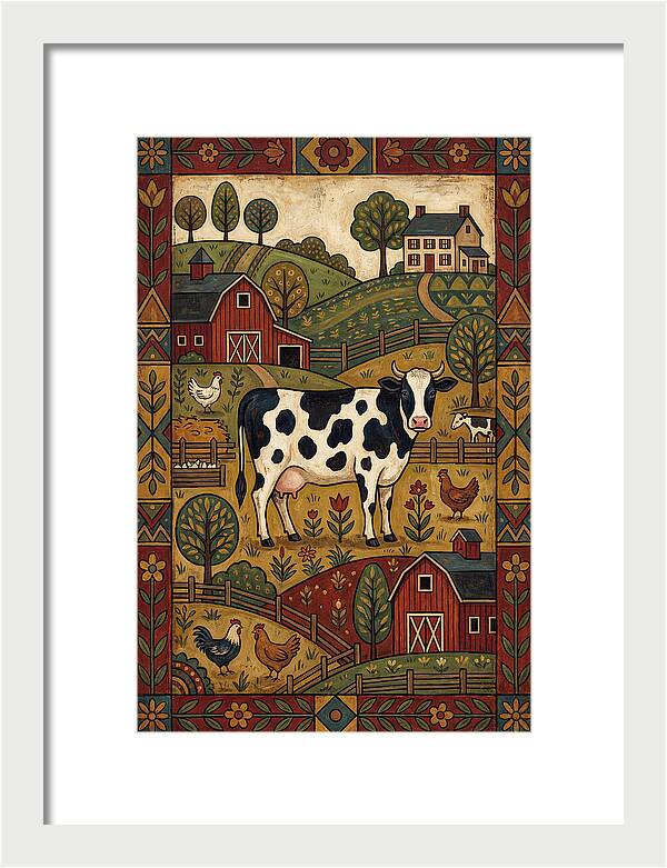 Cow Folk Landscape