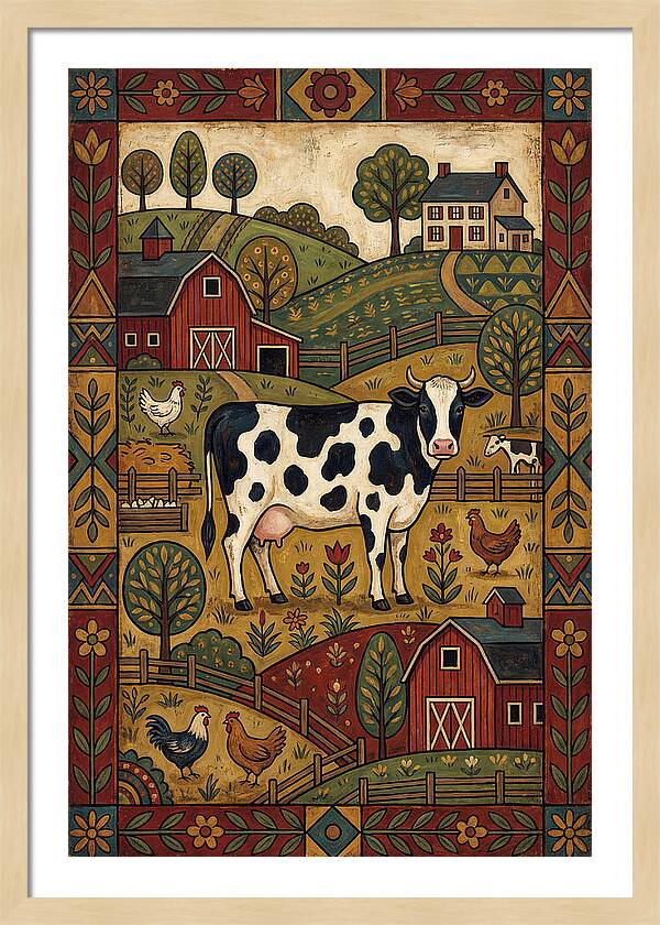 Cow Folk Landscape