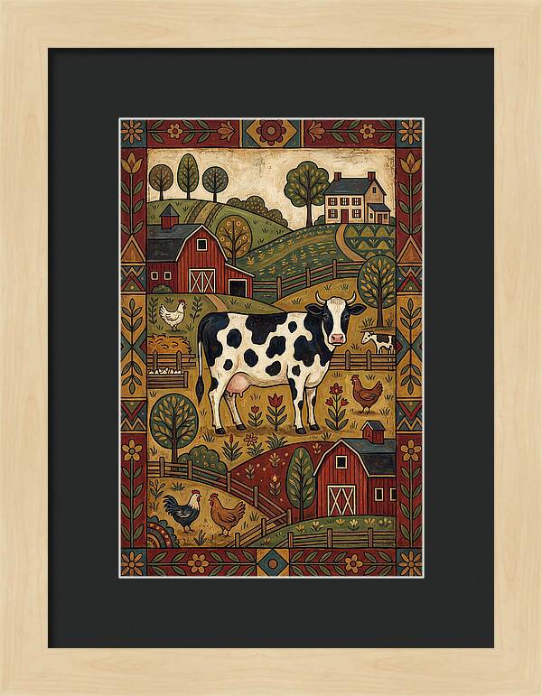 Cow Folk Landscape