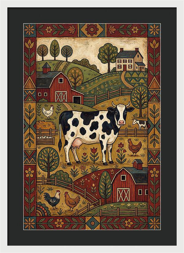 Cow Folk Landscape