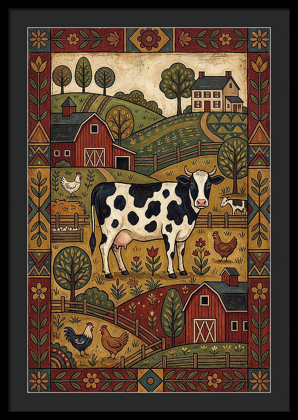 Cow Folk Landscape