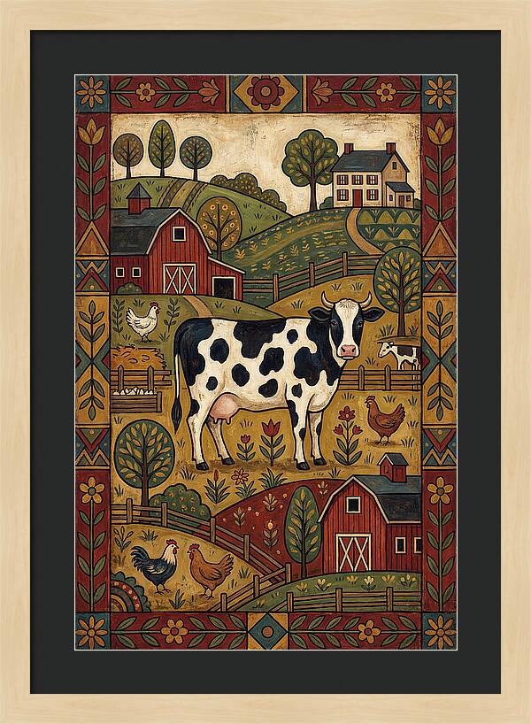 Cow Folk Landscape