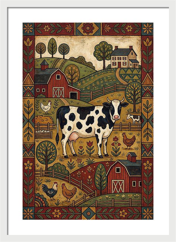 Cow Folk Landscape