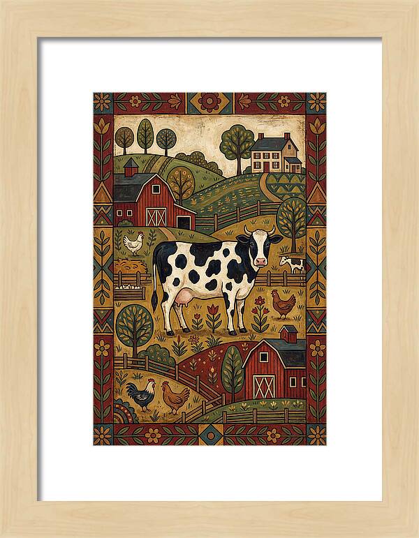 Cow Folk Landscape