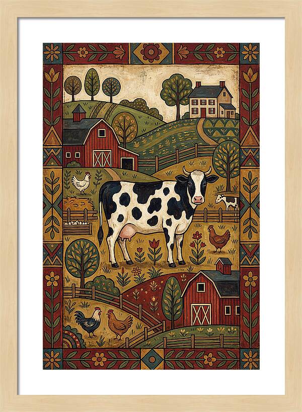 Cow Folk Landscape