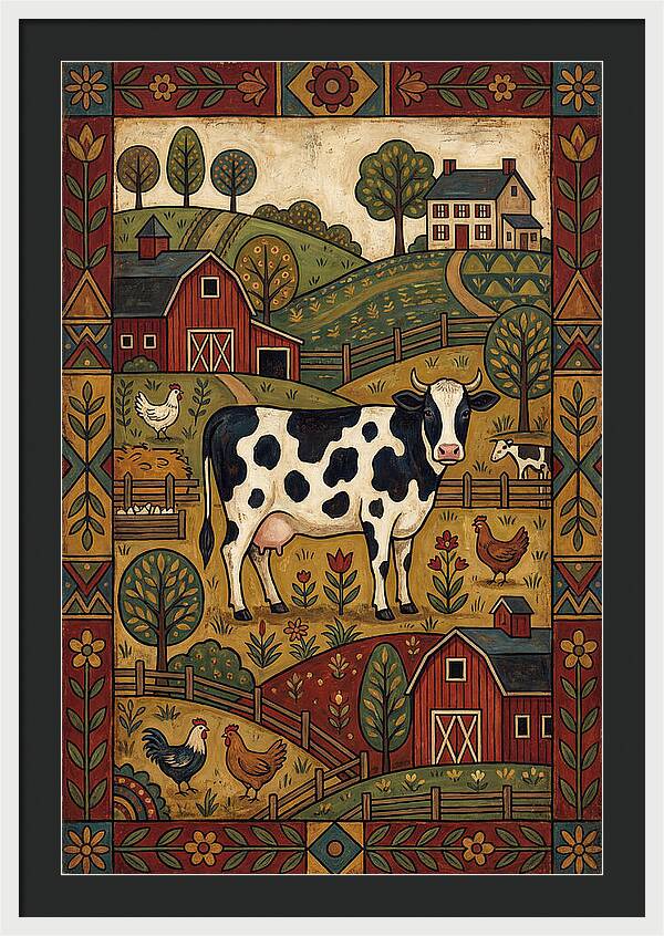 Cow Folk Landscape