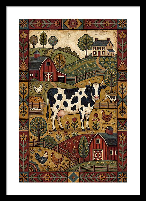 Cow Folk Landscape