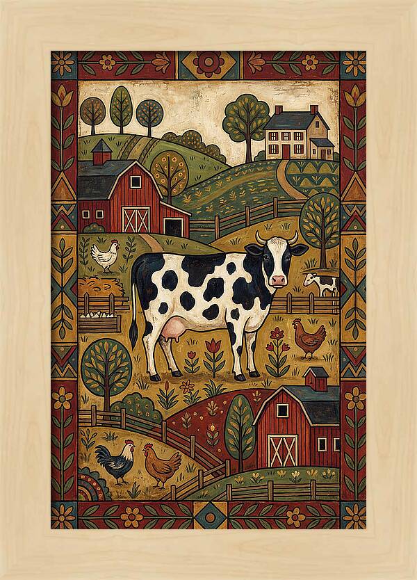Cow Folk Landscape