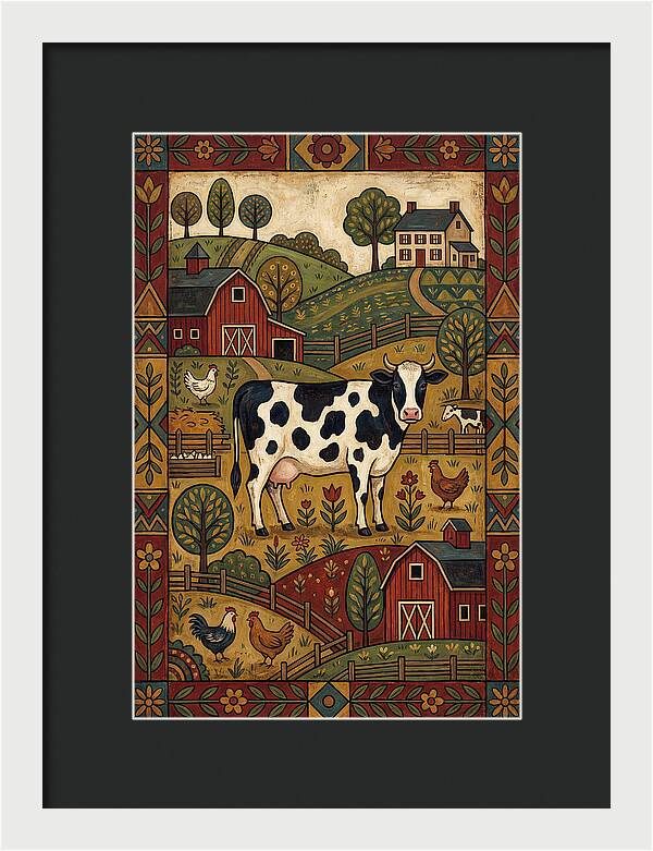 Cow Folk Landscape
