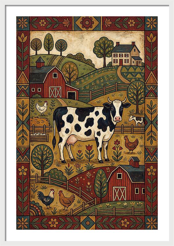 Cow Folk Landscape