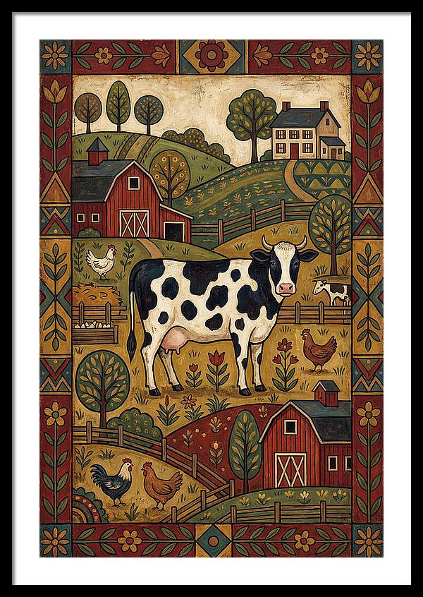 Cow Folk Landscape