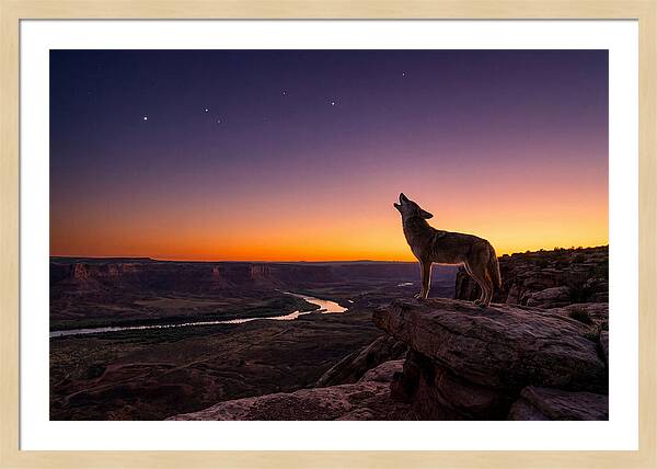 Coyote Howling At Dusk