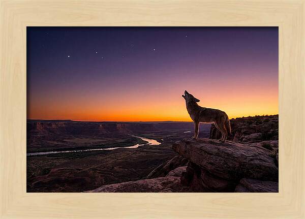 Coyote Howling At Dusk