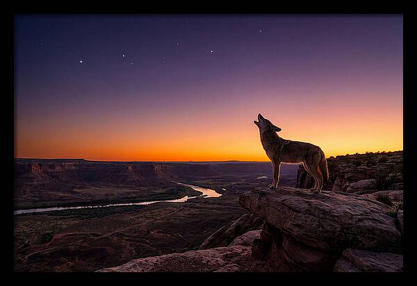Coyote Howling At Dusk