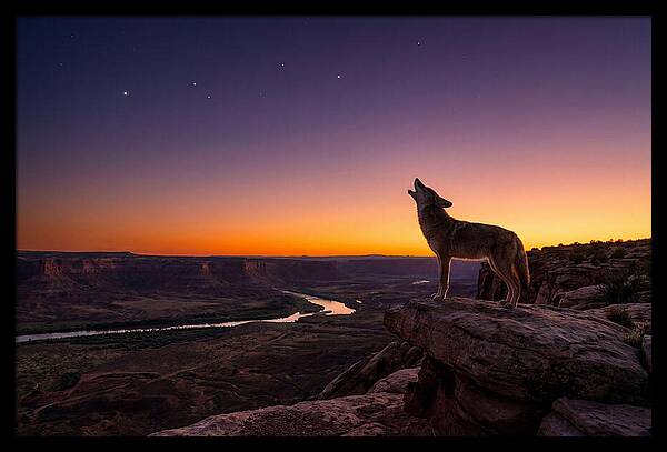 Coyote Howling At Dusk