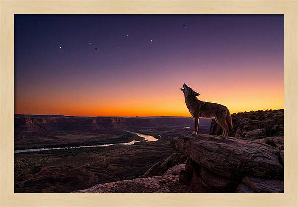 Coyote Howling At Dusk