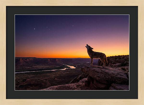 Coyote Howling At Dusk