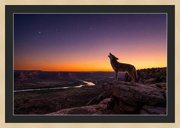 Coyote Howling At Dusk