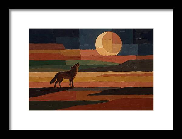 Coyote Howling At Rising Moon