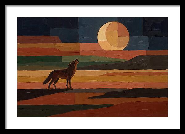 Coyote Howling At Rising Moon