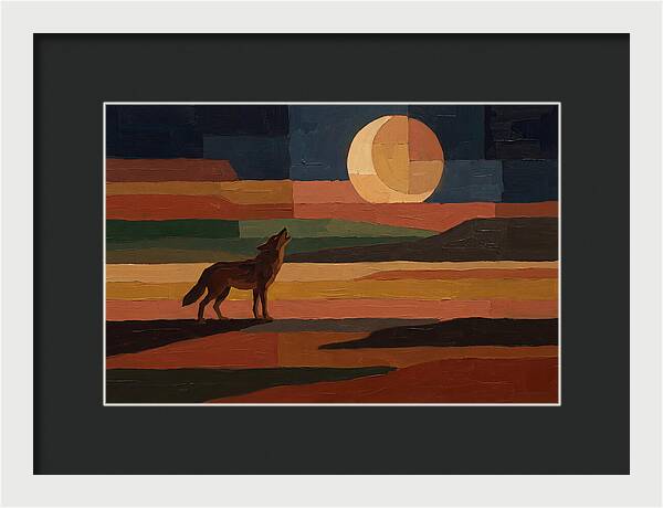 Coyote Howling At Rising Moon