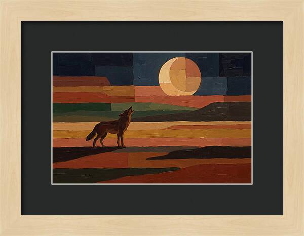 Coyote Howling At Rising Moon