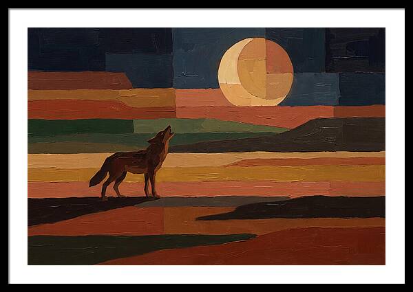 Coyote Howling At Rising Moon