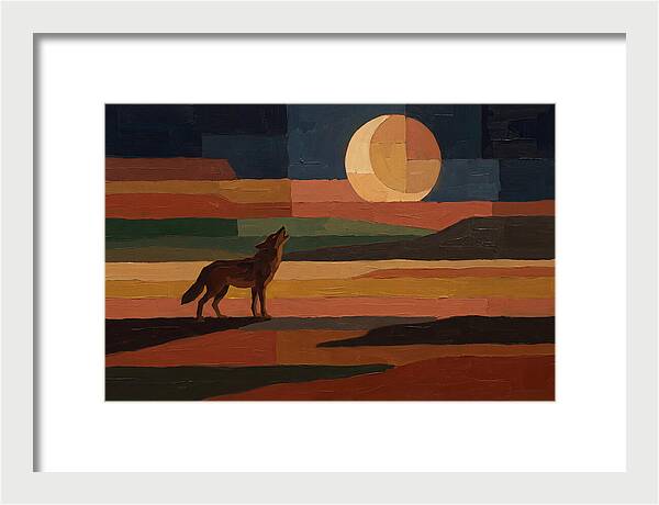 Coyote Howling At Rising Moon