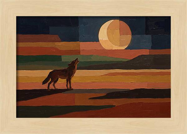 Coyote Howling At Rising Moon