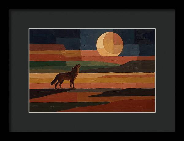 Coyote Howling At Rising Moon