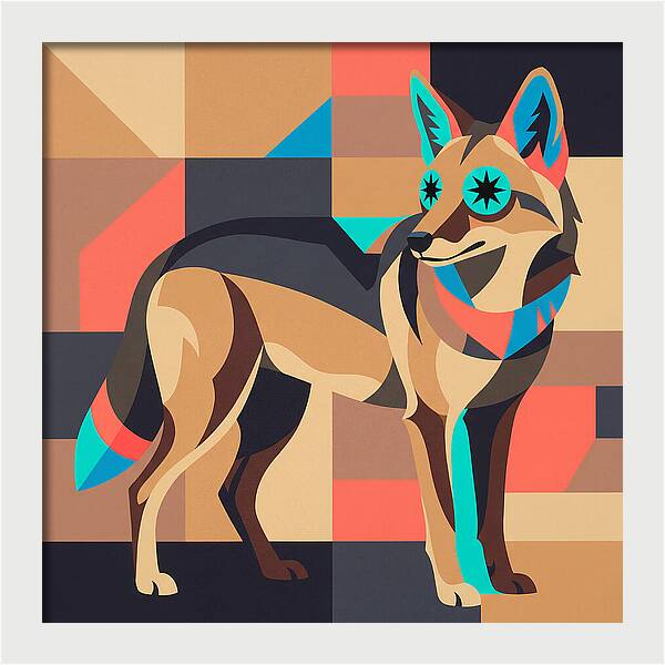 Coyote In Geometric Harmony