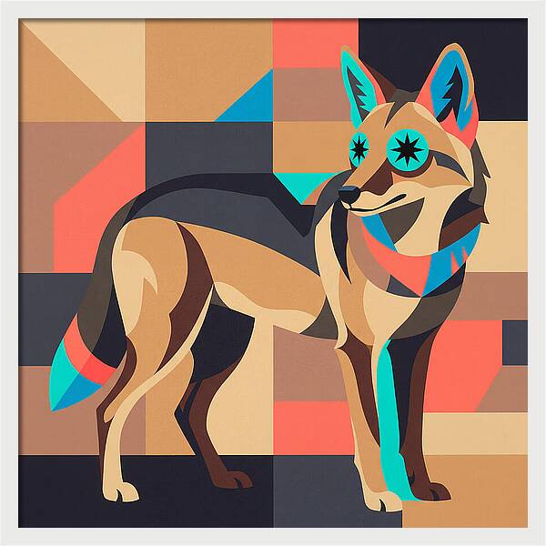 Coyote In Geometric Harmony