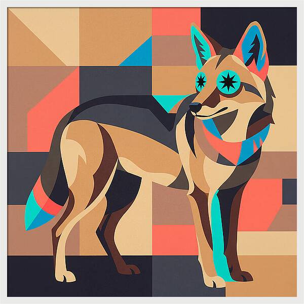 Coyote In Geometric Harmony