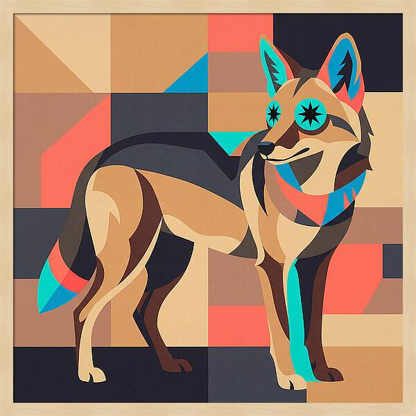 Coyote In Geometric Harmony