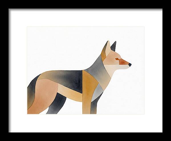 Coyote In Minimalist Style