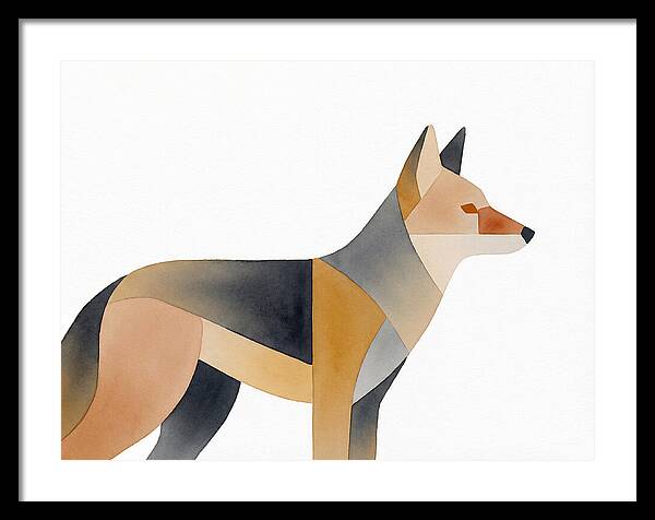 Coyote In Minimalist Style