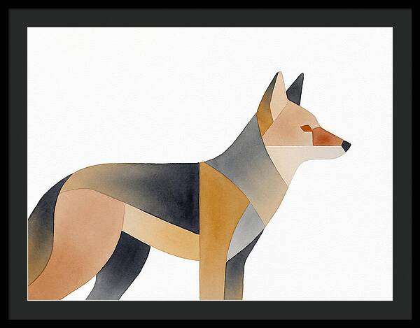 Coyote In Minimalist Style
