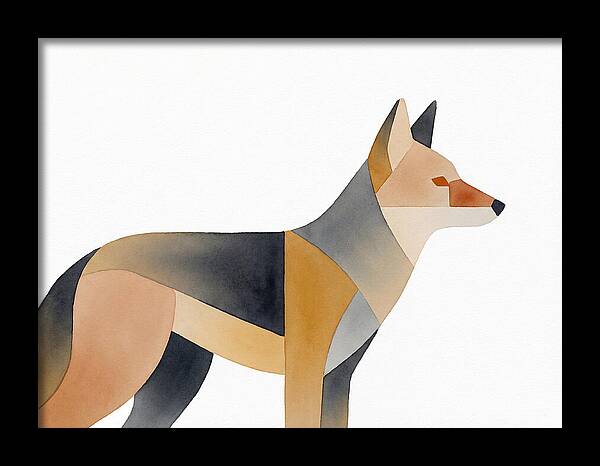 Coyote In Minimalist Style