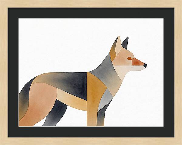 Coyote In Minimalist Style