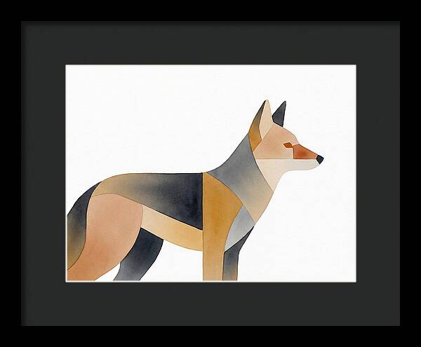 Coyote In Minimalist Style