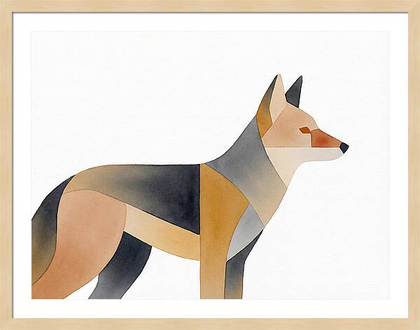 Coyote In Minimalist Style