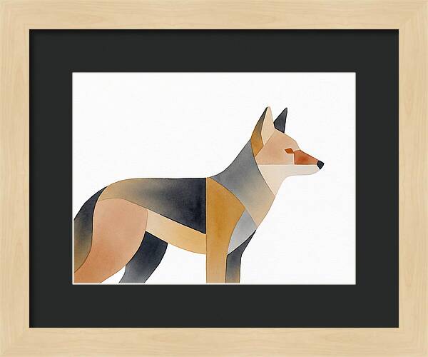 Coyote In Minimalist Style