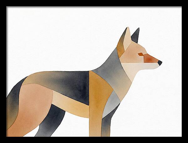 Coyote In Minimalist Style