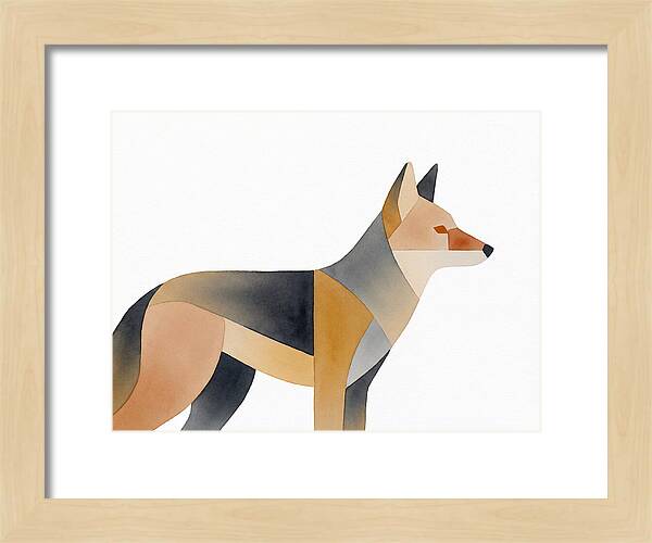 Coyote In Minimalist Style