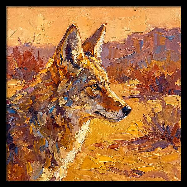 Coyote In The Mediterranean Sun