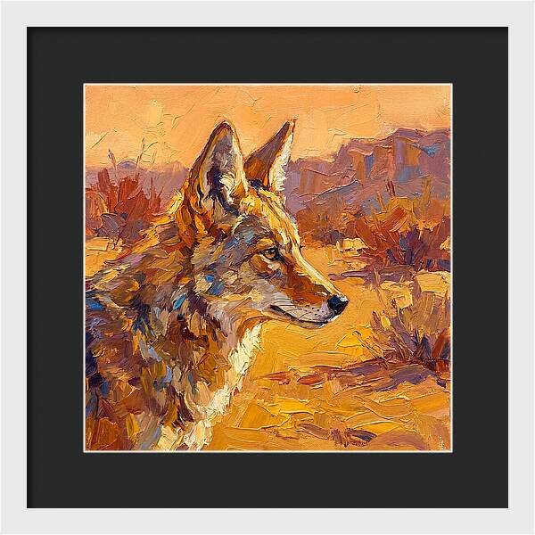 Coyote In The Mediterranean Sun