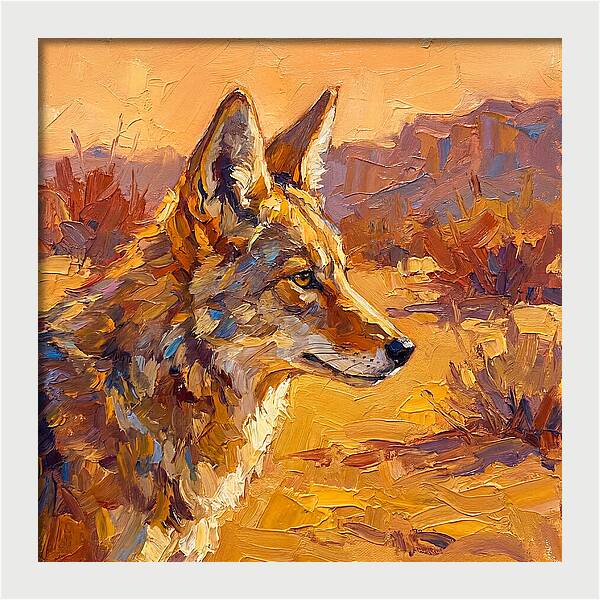 Coyote In The Mediterranean Sun