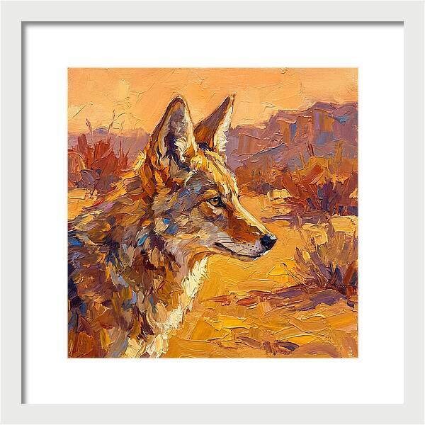 Coyote In The Mediterranean Sun