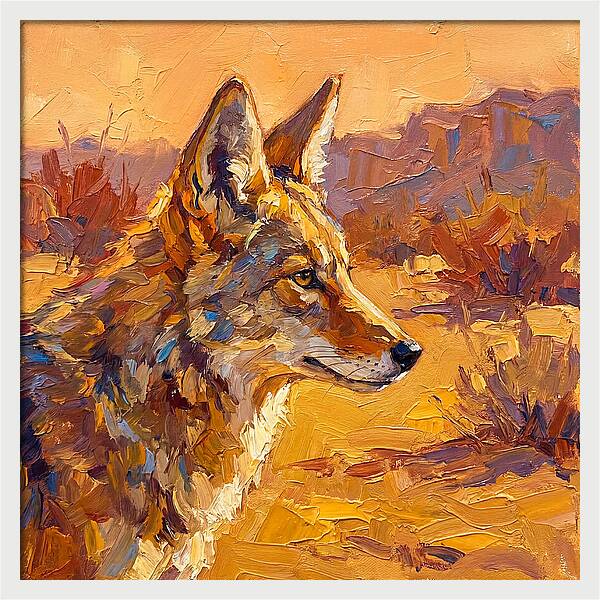 Coyote In The Mediterranean Sun